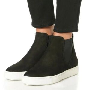 VINCE Newlyn Suede High Top Sneaker in Black